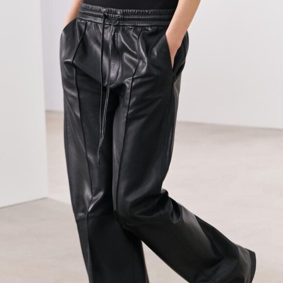 Zara Leather Joggers - Picture 1 of 9
